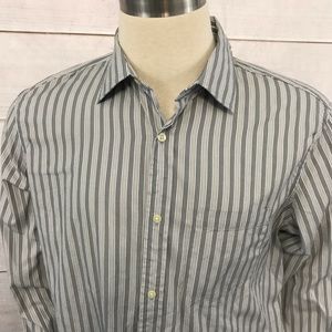 Banana Republic Shirt XL 17 - 17 1/2 Gray Stripe